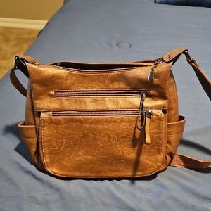 Chic Brown Leather Shoulder Bag